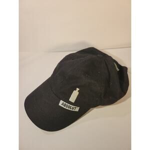 Absolut Vodka Mens Black Adjustable Size Dad Hat